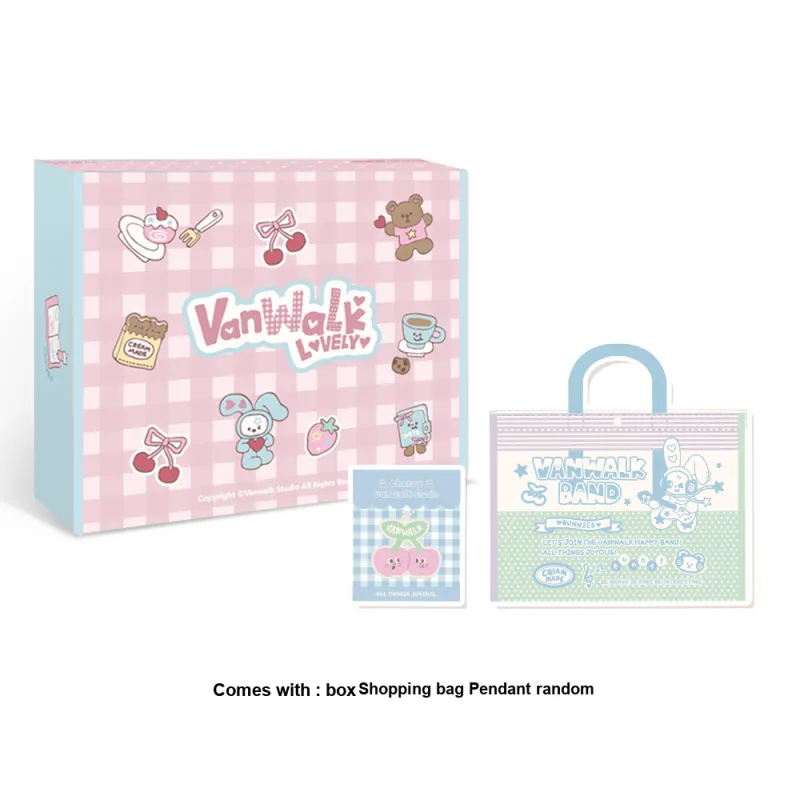 VANWALK Happy Band Musical Note Collection Polyester Storage Bag Women's Cherry Cake-1