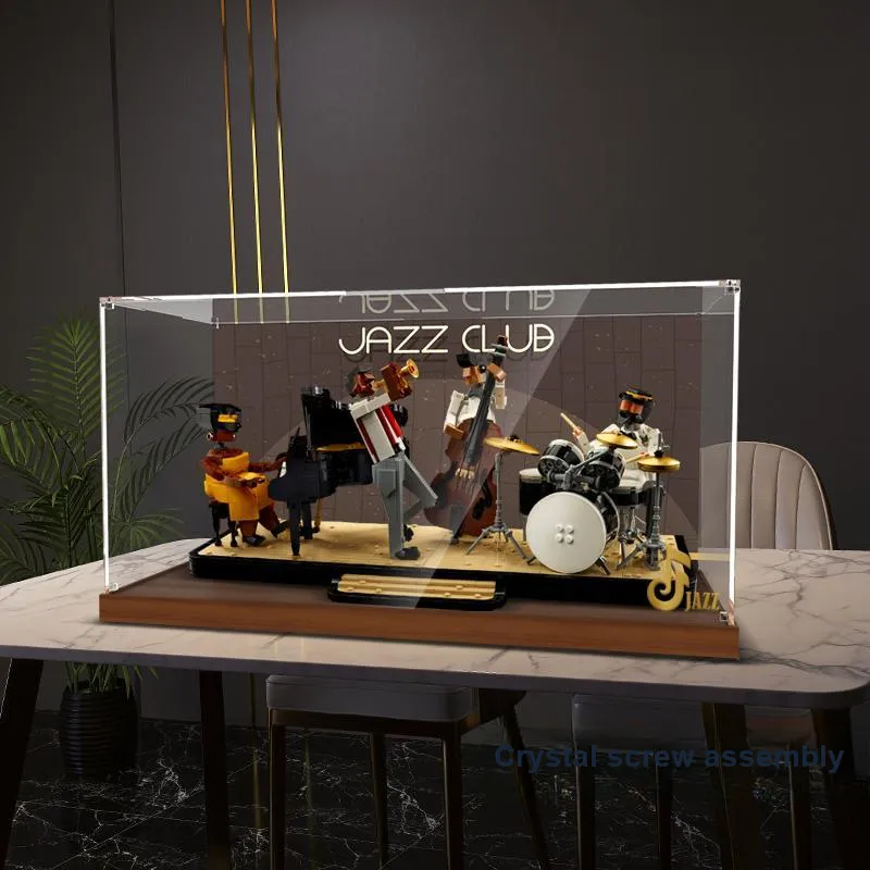 LIGHT YOUR BRICKS LEGO 100 Compatibility Building Block 21334 Jazz Quartet Band Display Case Model Accessories-7