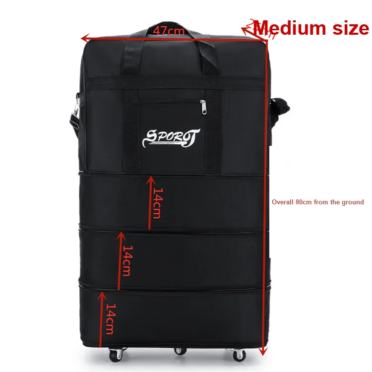 Oxford Travel Bag Regular Unisex Black-7