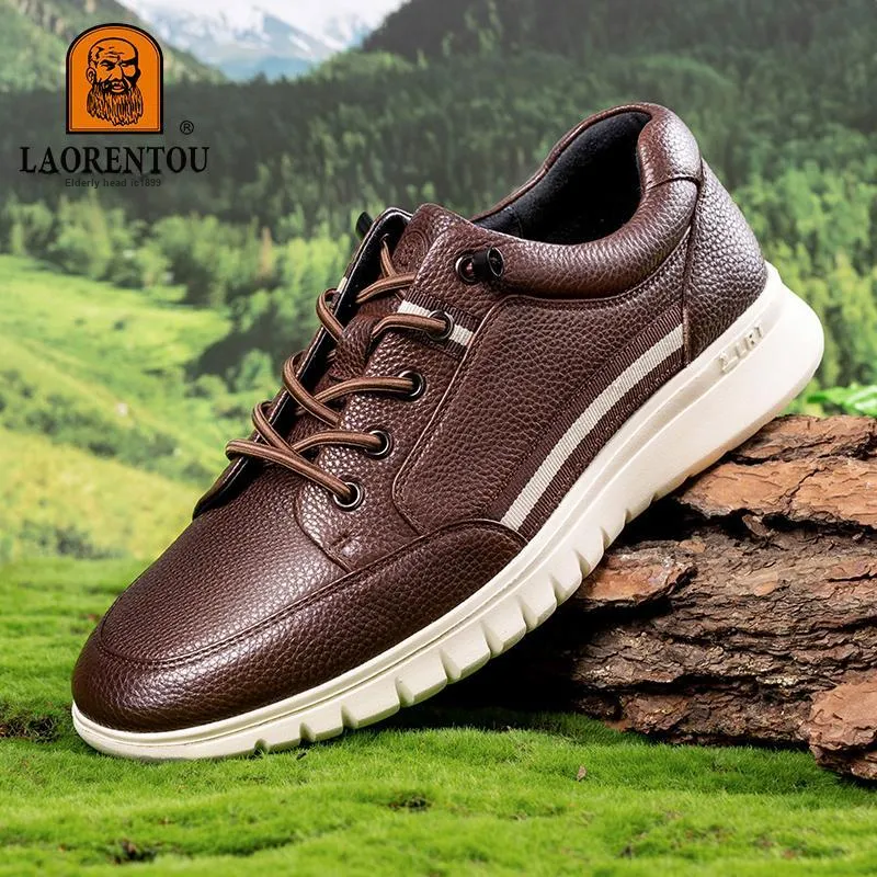 LAORENTOU Casual Shoes Men Low Top Black/Brown-13
