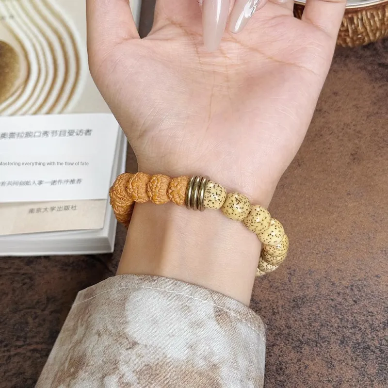 PUTUOSHANWENCHUANG Star Moon Bodhi Seeds Bracelets Unisex-1