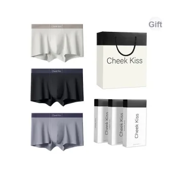 Cheekkiss Underwear Gift Box Men's Comfortable Seamless Boxer Briefs Premium Packaging
