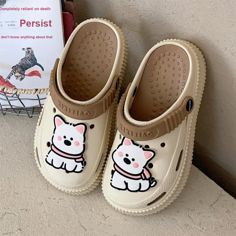 Thin Strips Slippers Women's, White+Egg Yolk-15