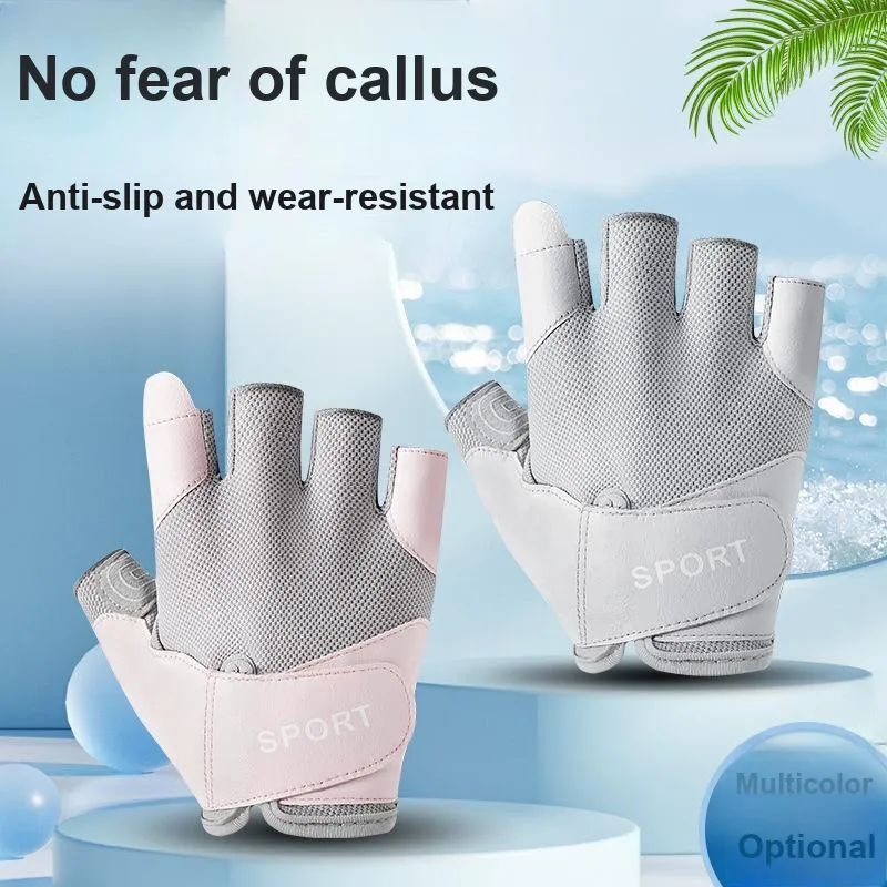 SMVP Fitness Gloves Protective Gray Pink-3