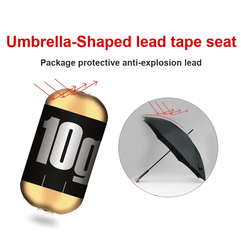 Jiadiaoni Lead Tape Fishing Reducing Water Resistance High Purity Electrolytic Lead+Copper 2.5g 3 Pcs-4