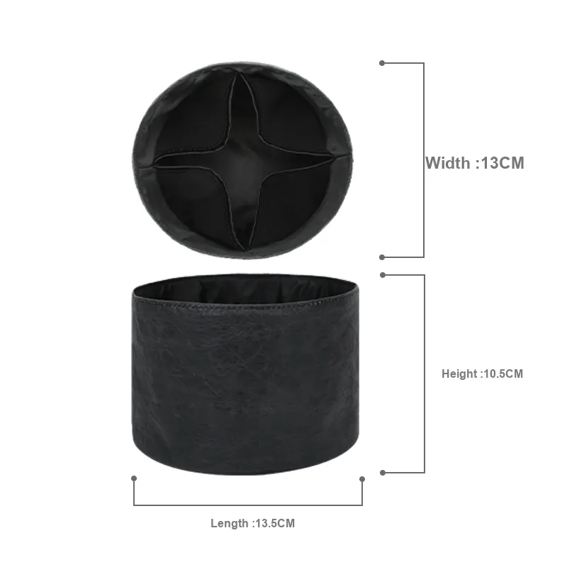 Tide DuPont Paper Liner Satin Lining Interior Pocket Storage Super Light Bag Women's Black-4