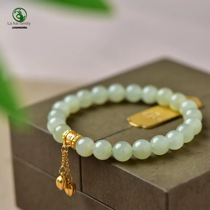 Tokai Family Bracelets Pale Greenish White Jade Unisex-3