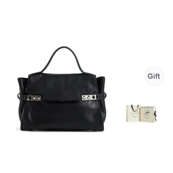 COCOEVA Cow Leather With Fabric Commute Handbag Regular Women's Black