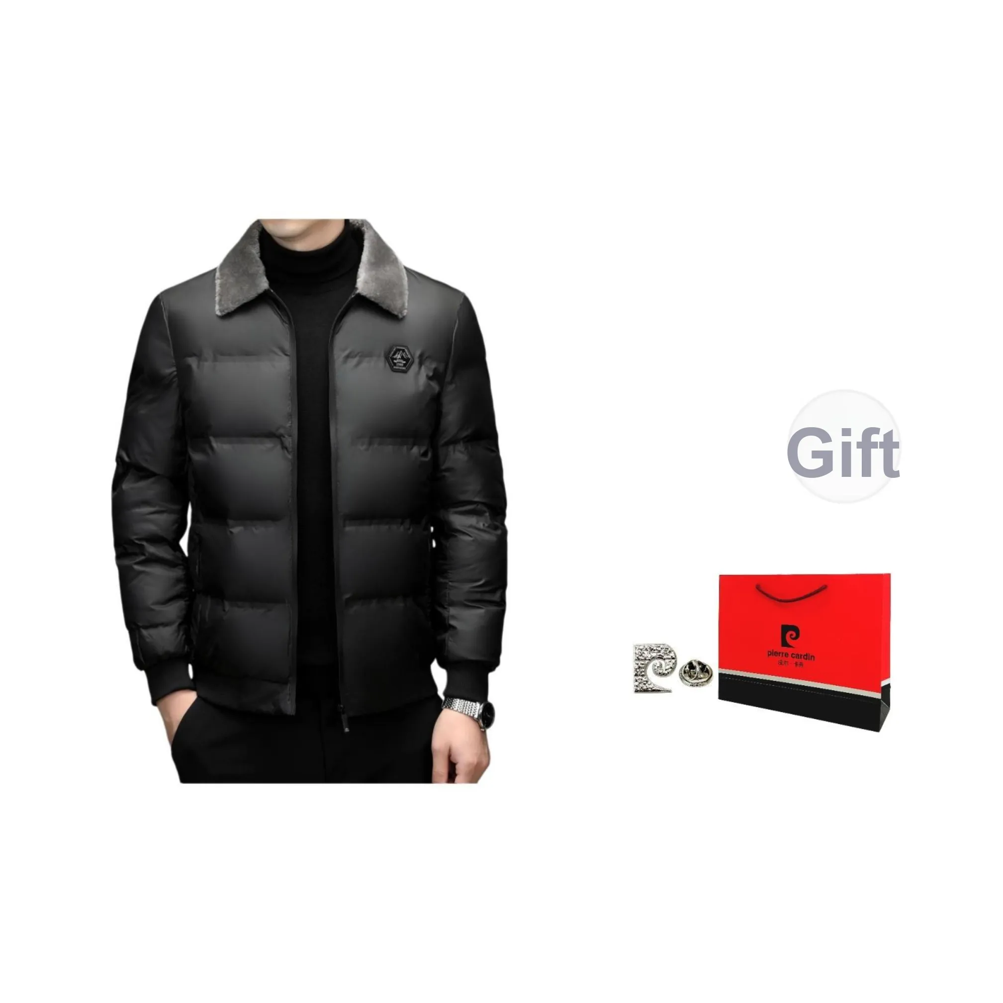 PIERRE CARDIN Хлопковый пуховик мужской