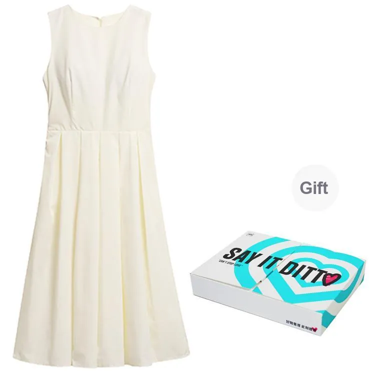Yvetteclassic Sleeveless Dress Women's White-4