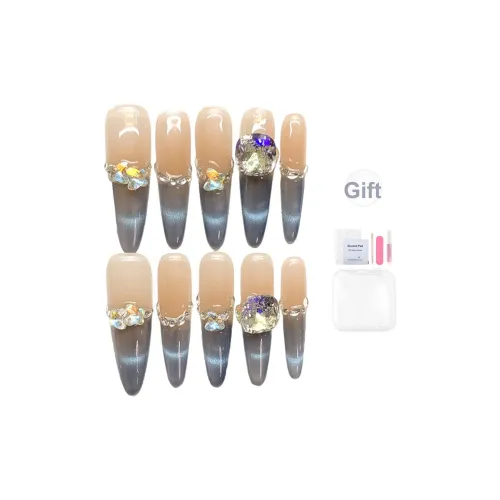 Yun Yue Joe Морская соль Синий Свежий Crisp And PURE Ножной ногтей Острый Тип Синий Градиентный Блестящий