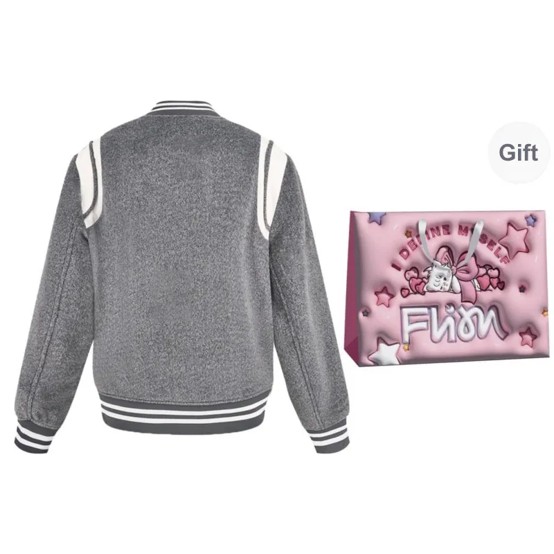 FLIM Baseball Jacket Women's Gray-8