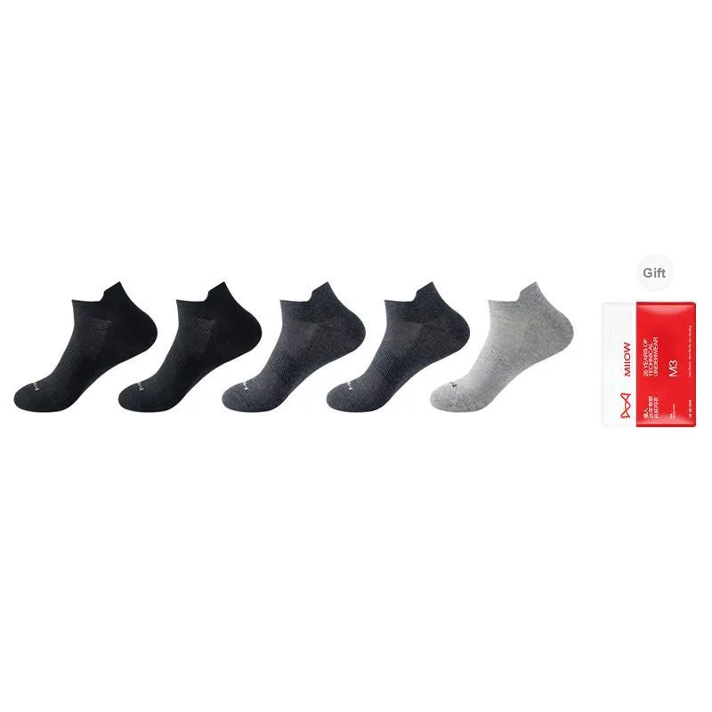 MIIOW Ankle Socks Men's Shopping Bag 5 Pack-24