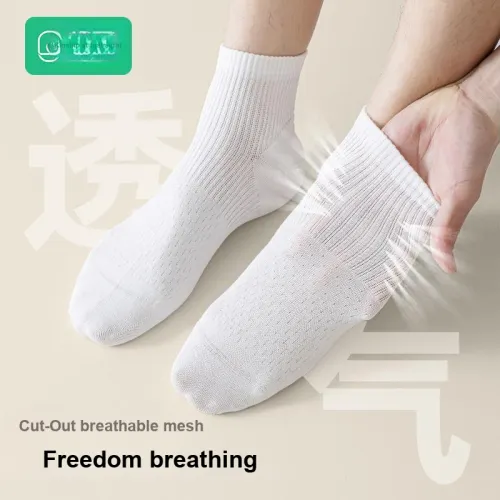 QINXIANGJIAN Mid Calf Socks Men's 5 Pack