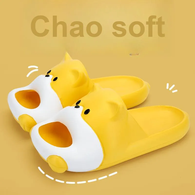 TLIT Summer Cute Cartoon Home Slip Resistant Soft Sole EVA Couple Slippers-2
