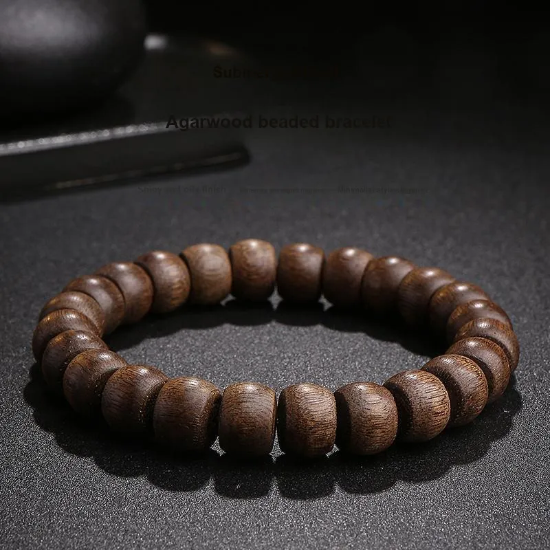 Moon Seal Hundred Rivers Fragrance Agarwood Wooden Bracelets Unisex-1