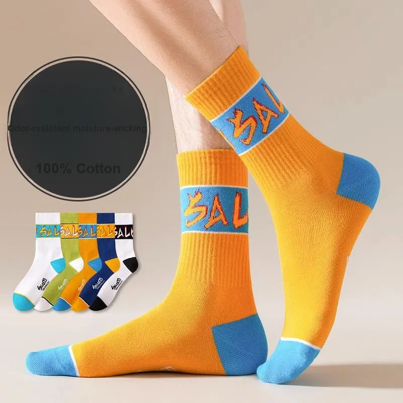 LUOLIAN Mid Calf Socks Unisex 5 Pack-19