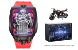 [Gift Box Set+Biker Ornament]Black Case Red Strap
