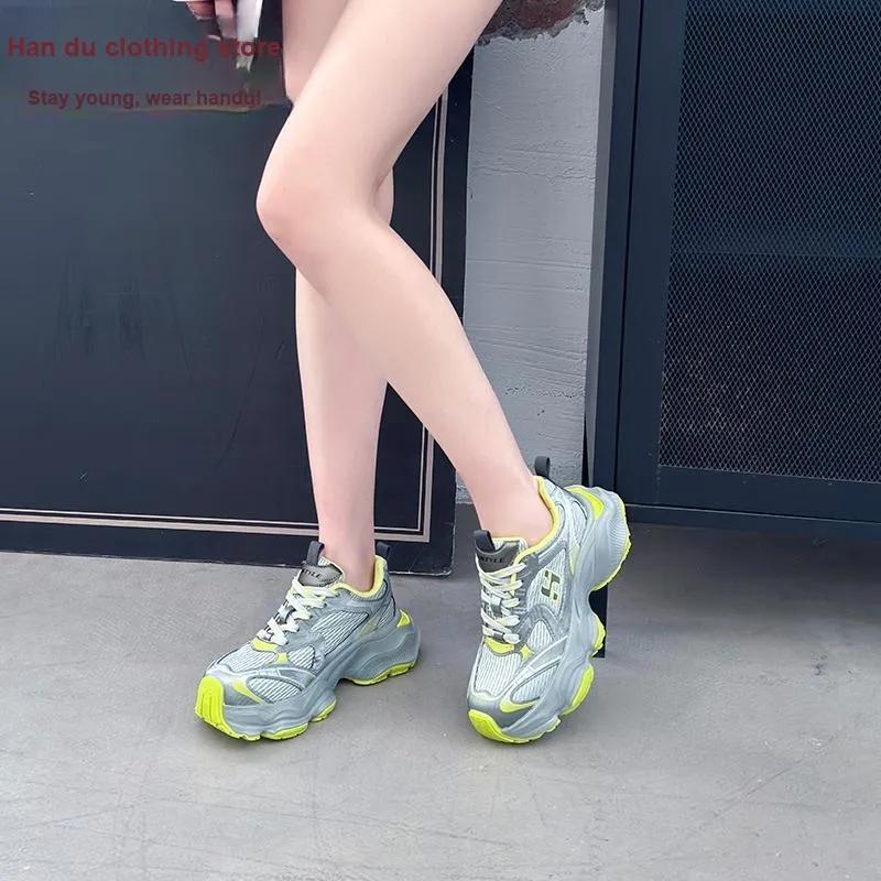 HSTYLE Cushioning Anti-Slip And Wear-Resistant Low-Top Chunky Sneakers Women's-5