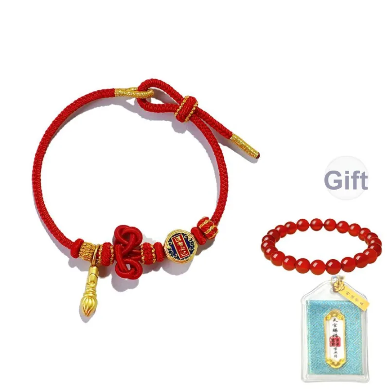 BYTHERE Alloy Bracelets Unisex Zodiac Year Red String Good Luck-11