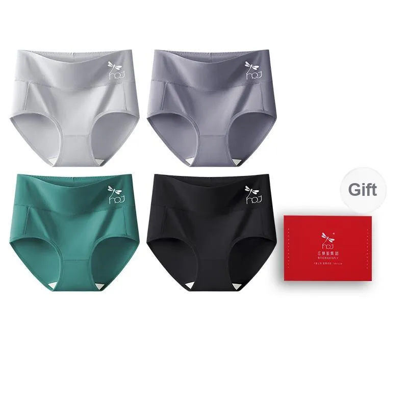RED DRAGONFLY Cotton Panties Women's 4 Piece Gift Box Sets-10