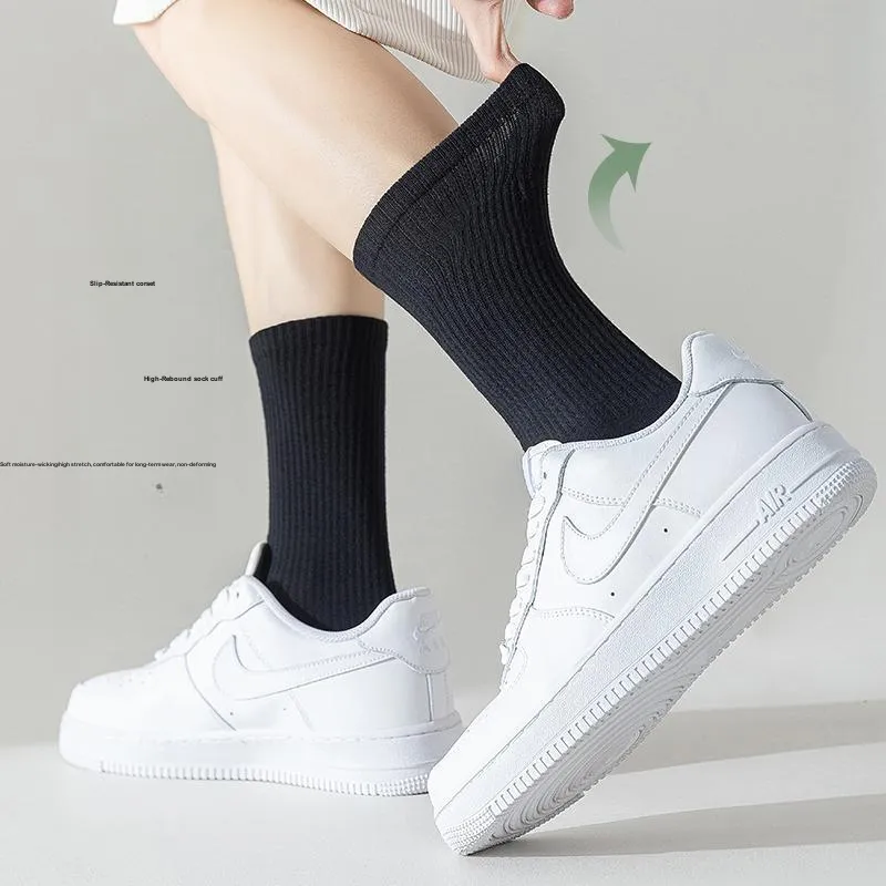MIIOW Knee-High Socks Unisex Combo Set Black And White Socks-21