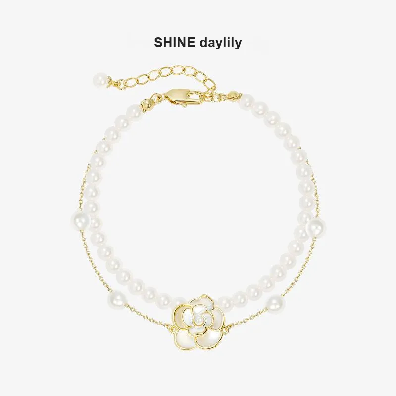 SHINE Camellia Series Copper Shell Beads Bracelets Women's-1