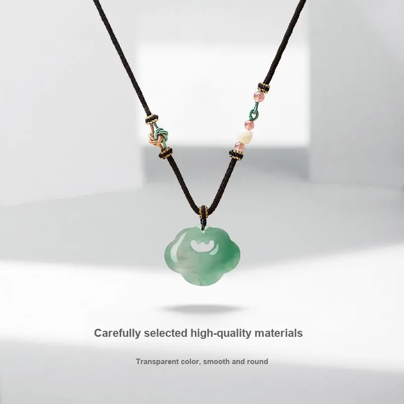 JUICY GRAPE African Emerald Jade Necklaces Unisex-2