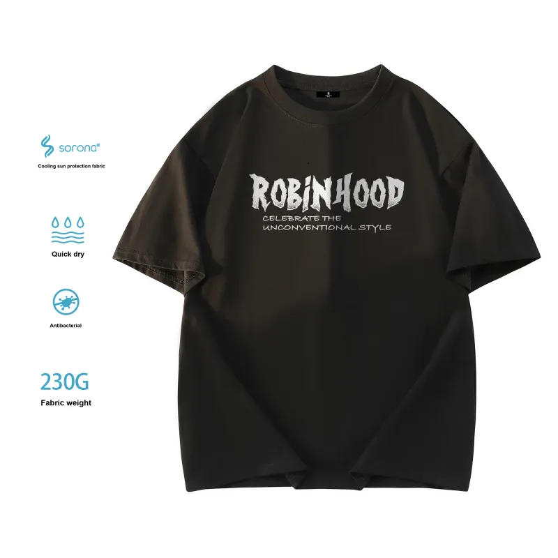 ROBINHOOD T Shirt Unisex Black White Pink-1