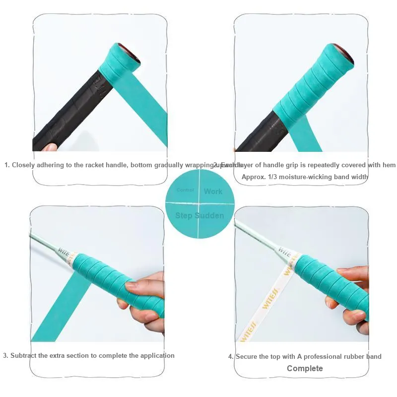 WITESS Badminton Grip Tape PU Training Competition Type Thin 3 Pack In 1 Box-42