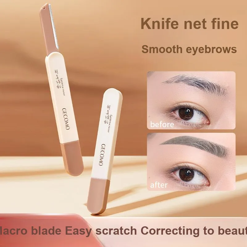 GECOMO Micro Range Smooth Push Pull Eyebrow Razor Dual Blade Retractable Portable Non Skidding No Black Spots Upgraded-5
