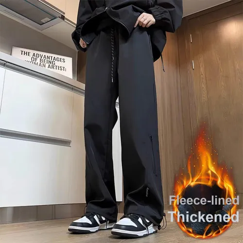 VALKOMM Черные флисовые унисекс повседневные штаны