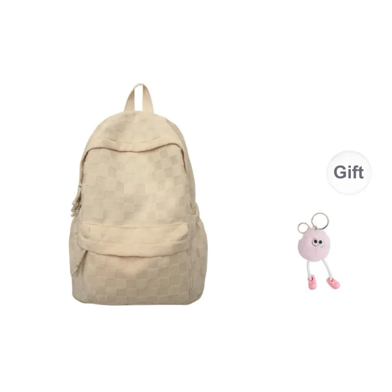 BRABOSTON Corduroy With Nylon Backpack Unisex Black/Khaki/Pink/Blue-6