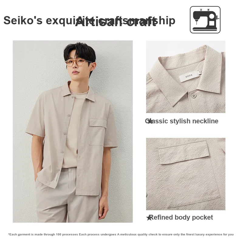 ZIOZIA x TONGQINNANZHUANG Summer Shirt Men's-4