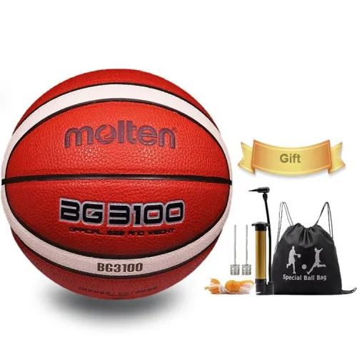 Molten PU Basketball Brick Red Size 76 Size 5 Size Training Unisex
