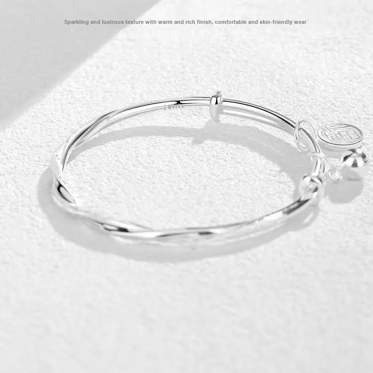 AITAO 999 Fine Silver Sterling Silver Bracelets Women's-2