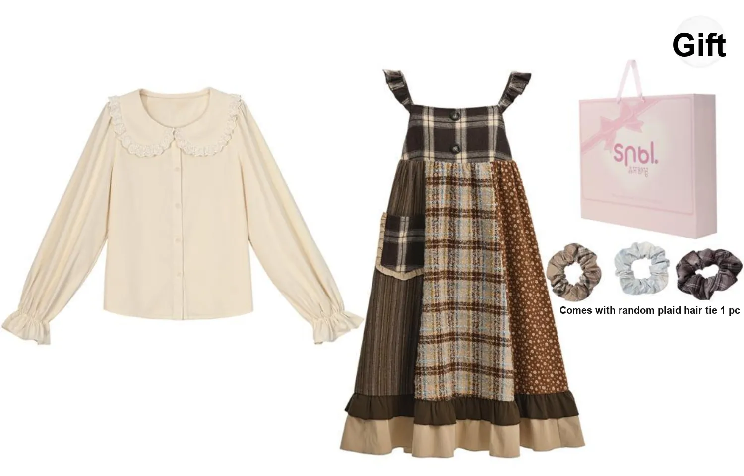 SNBL Two Piece Skirt Sets Women's Dress+Shirt
