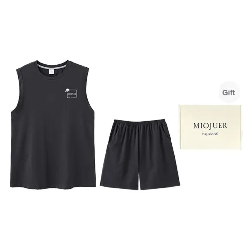 MIOJUER Pajama Set Men's Gift Box Set Dark Gray