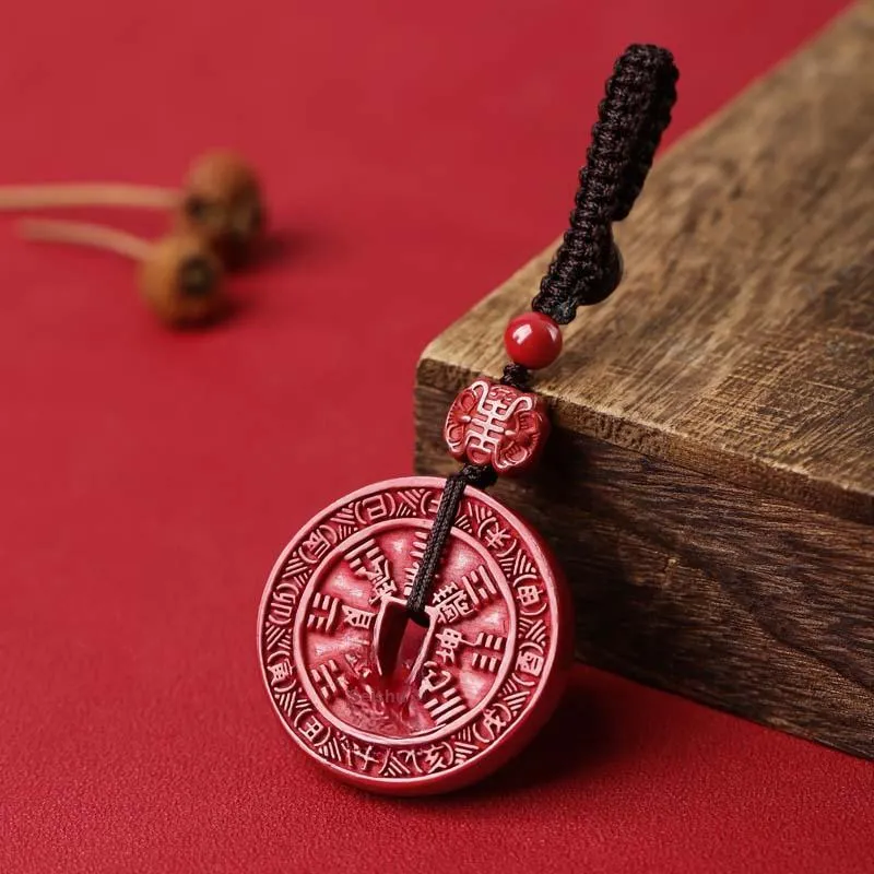 YANXIANGYUAN Cinnabar Carved Ornaments Unisex-3