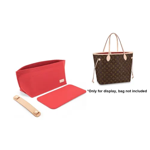 Ingenuity Handmade Felt Microfiber Storage Bag Insert with Accessories Bag Strap Women's Multicolor Инженуити Хэндмейд Фетр Микрофибра Сумка для хранения с вкладышем Аксессуары Ремень Женские Многоцветный