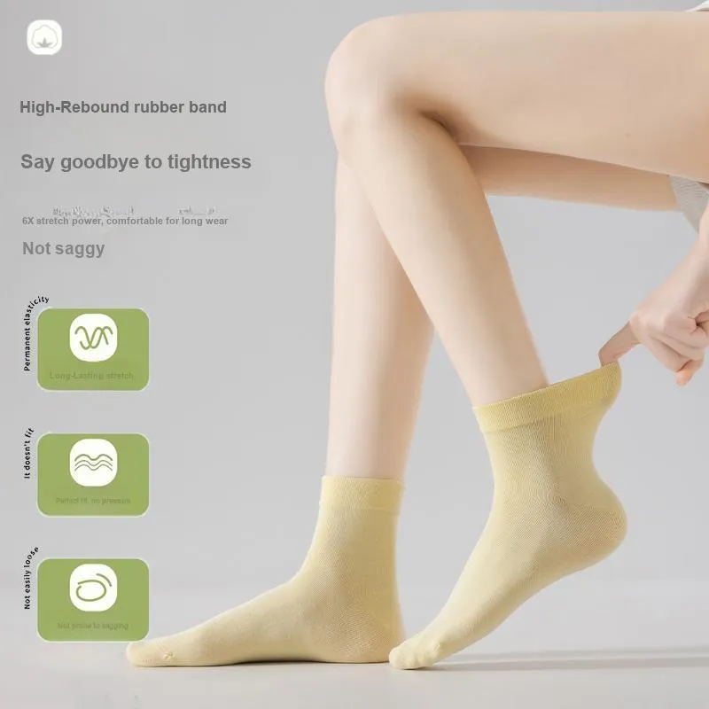 AOKANG Mid-Calf Socks Women's 5 Pack-3