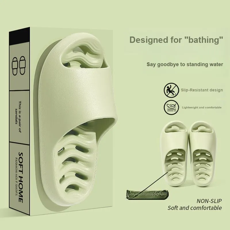 Foot Recreation Summer Comfortable Quiet Fishbone Slip Resistant Odor Resistant Comfortable Home Slippers-6
