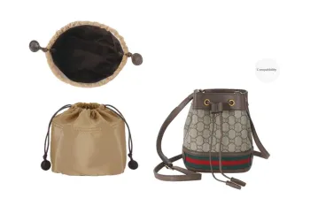 Lan Bao Fan Nylon Bag Accessory, Bucket Bag Insert Lining, Bag Support Strap Unisex Khaki
