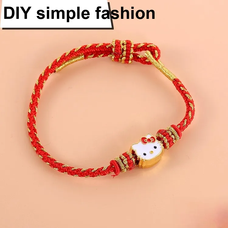 Sanrio Hello Kitty Kuromi Beaded Gift Box Set DIY Braided Chain Lanyards-4