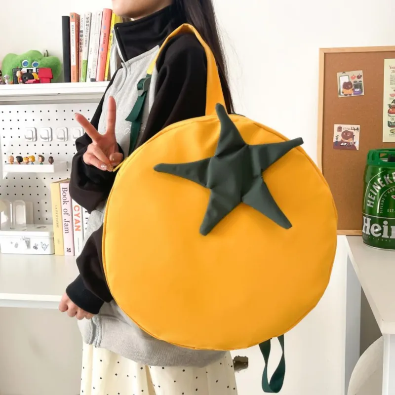 KAMLUI Composite Cloth Backpack Unisex Red/Yellow/Green-10
