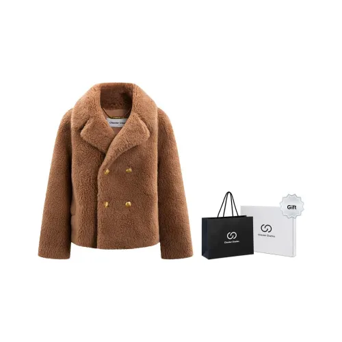 Chester Charles Вельвет Feel Пальто Женское CAMEL