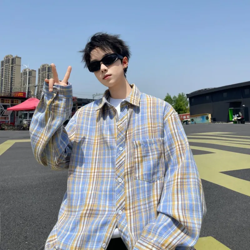 David Bakken Shirts Unisex Yellow Plaid-5
