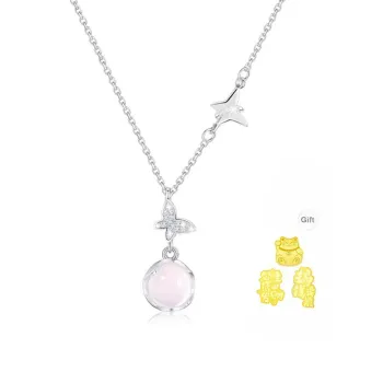 HAPPY BEAN Chalcedony Jade Necklaces Women's
