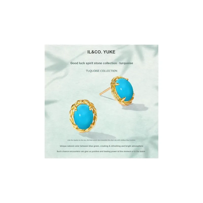 IL&CO. Turquoise Stud Earrings Women's-7