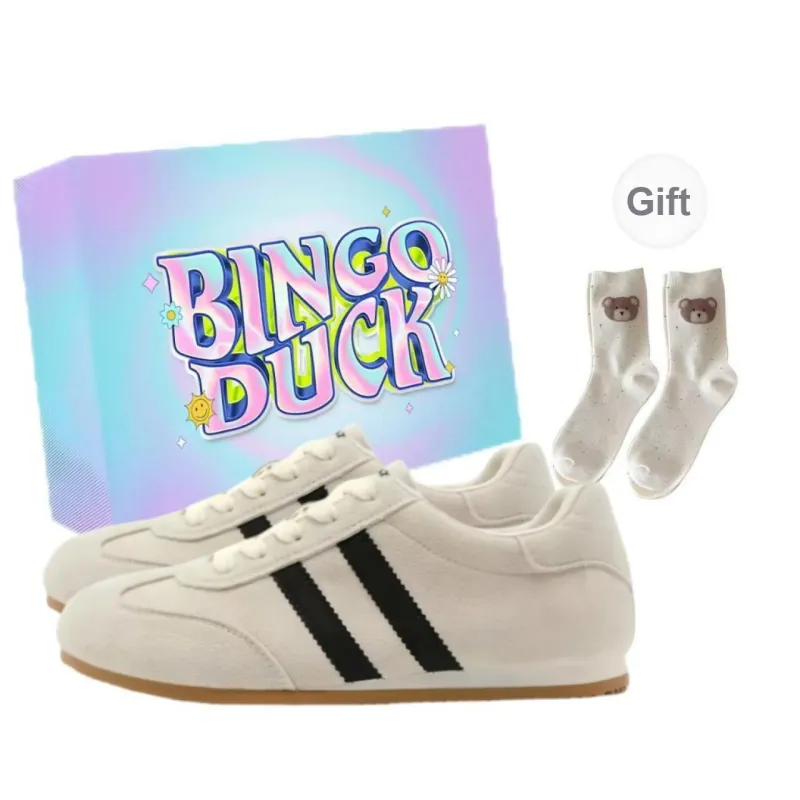BINGO DUCK Slip Resistant Low Top Skateboard Shoes Women's-0